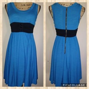 Elegant Blue Sleeveless Dress